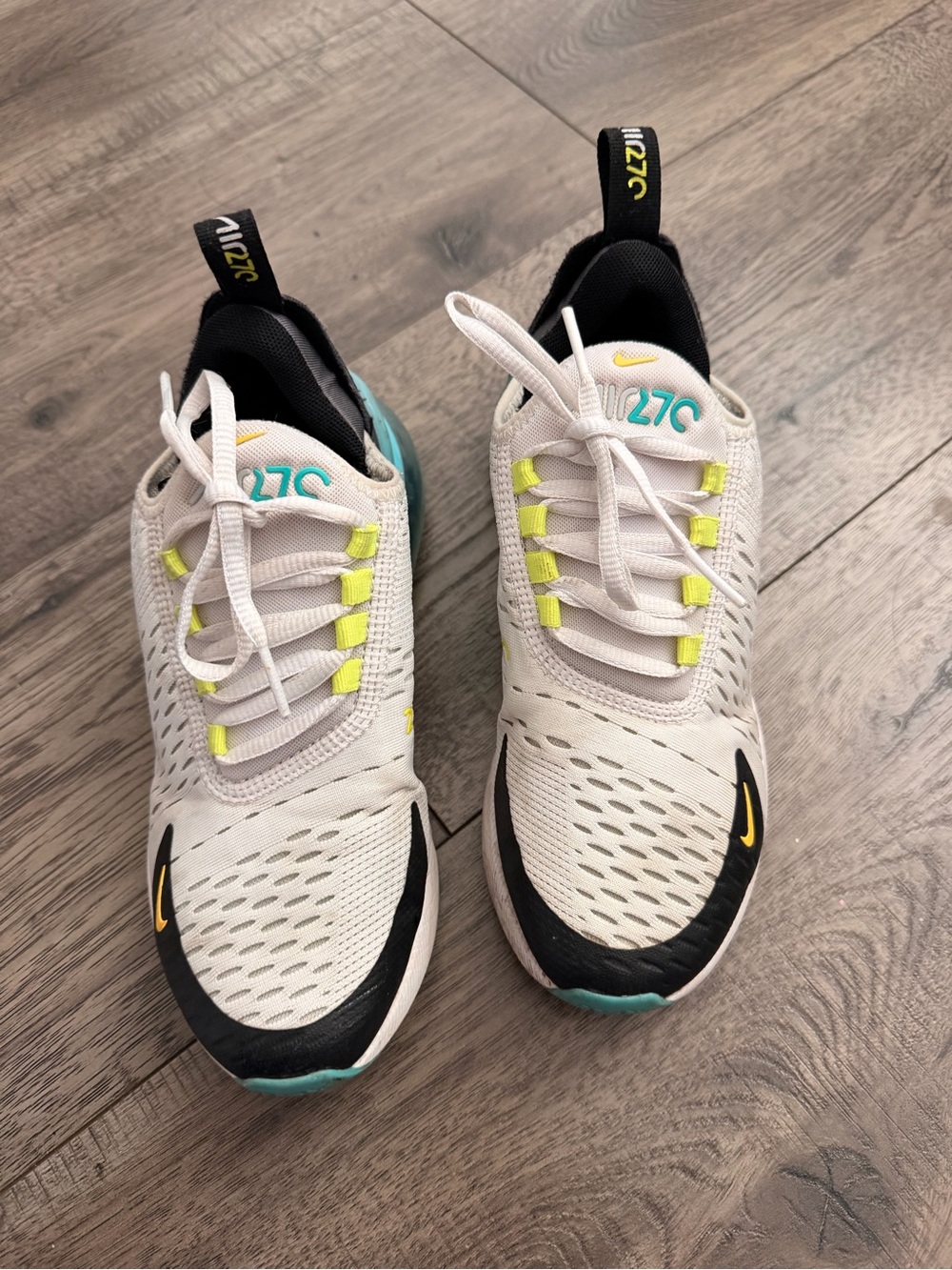 Nike Kids Air Max 270 React Lightweight White/Black Shoe